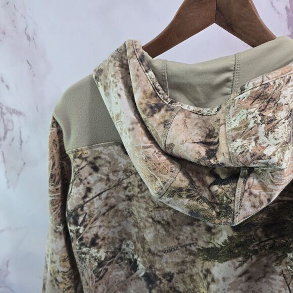 Cabelas Hoodie Womens Medium Camo Zone Western Zip Sweatshirt Jacket Grassland - Picture 6 of 12